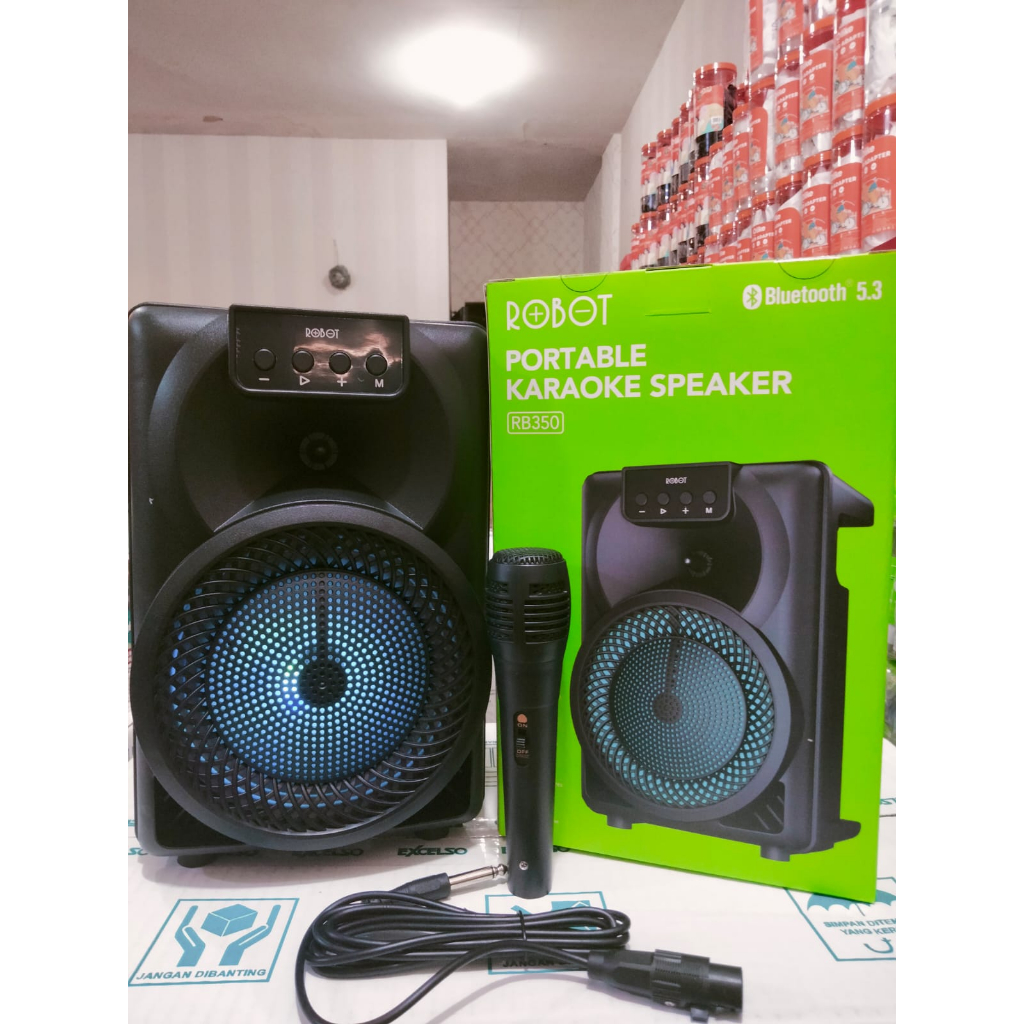 Jual Robot Speaker Karaoke Bluetooth 5.1 RB350 With RGB Light ...