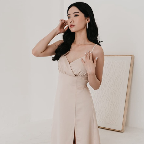 sachin and babi light blue dress PENELOPE DRAPE GOWN MULBERRY