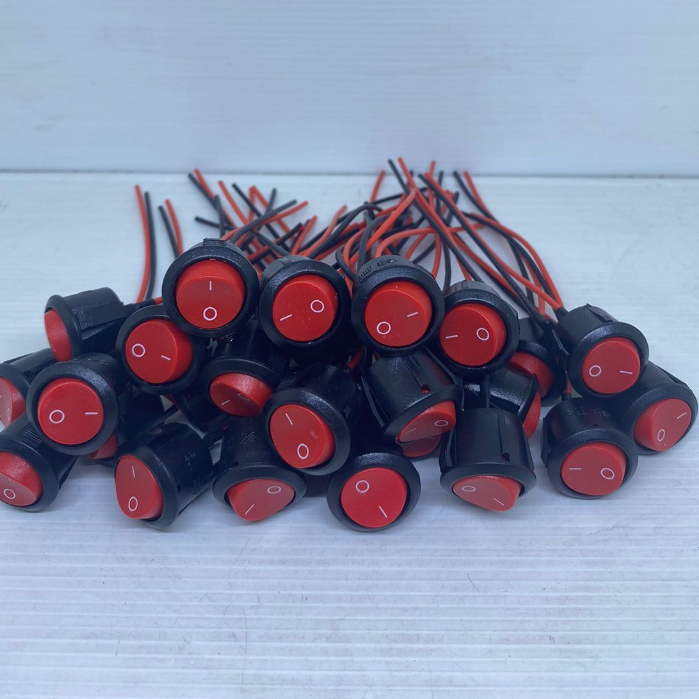 Jual Saklar Tombol Hazard ON OFF Bulat Lampu kabel Universal | Shopee ...