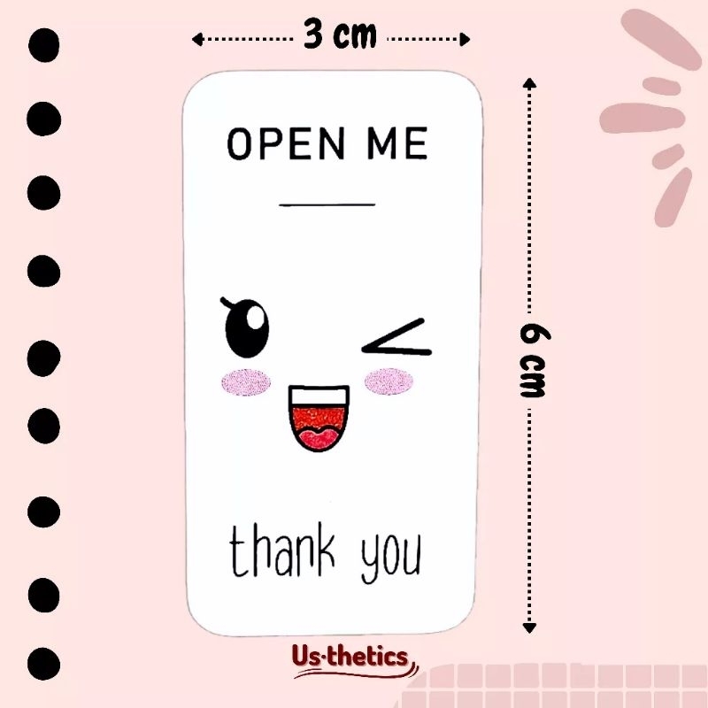 Jual (10PCS) Sticker open me thank you grosir murah | Shopee Indonesia