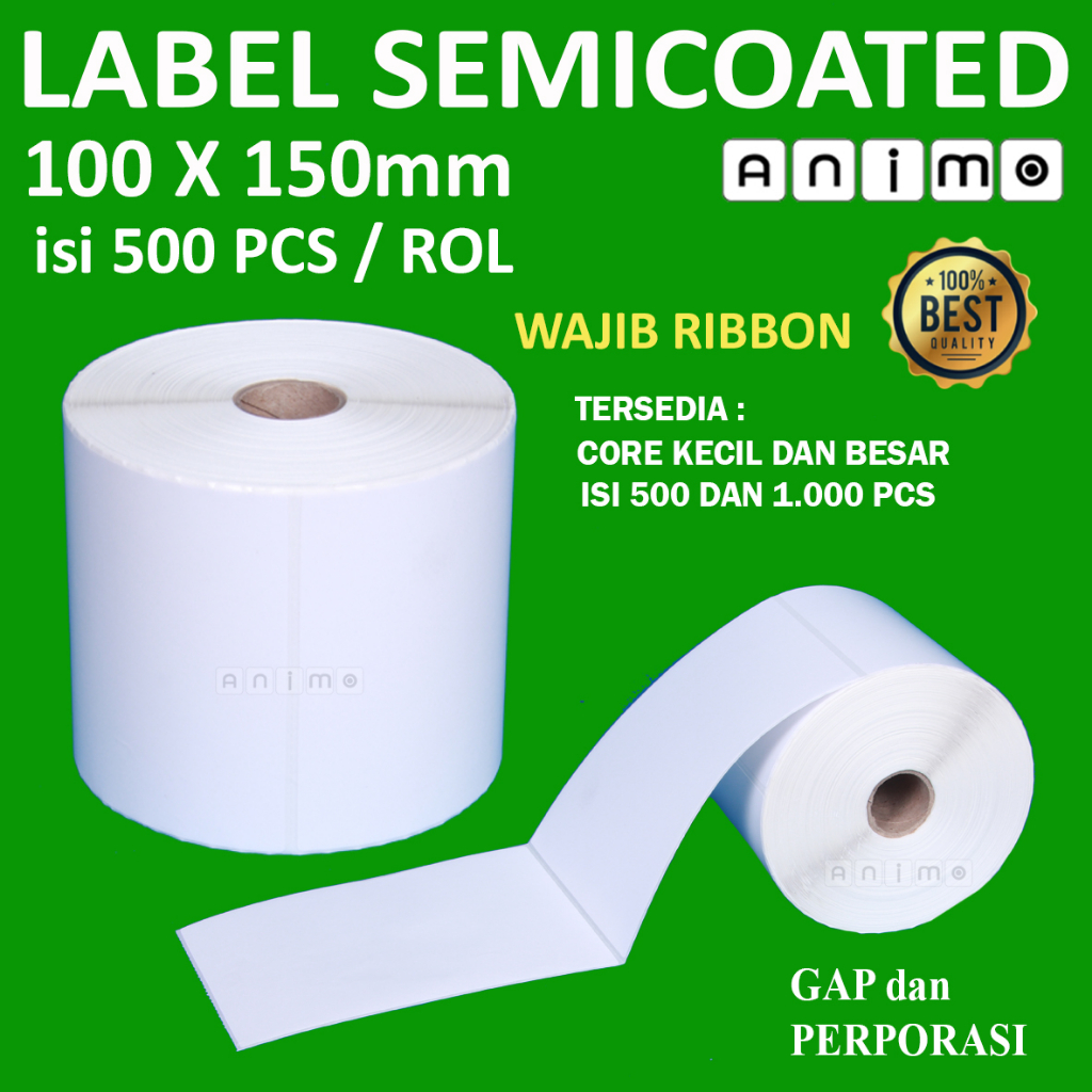 Jual Label Semicoated X Stiker Semicoated X Cm Label Barcode X Mm