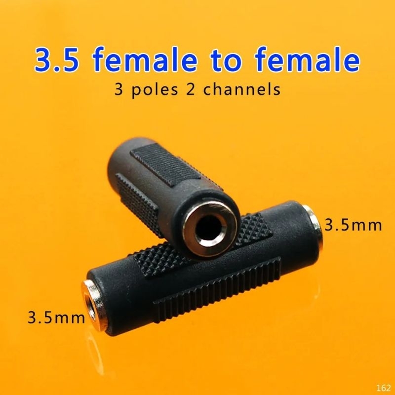 Jual Adapter converter port Jack Audio 3.5mm female to female 3 pole ...