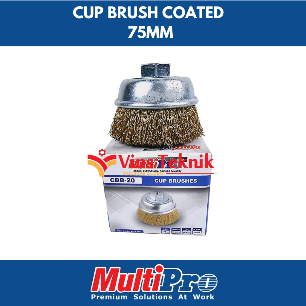 Jual Sikat Kawat Mangkok Gerinda Cup Brush Kuningan CBB 20 MULTIPRO