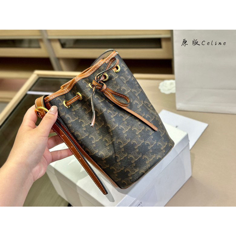 Jual celine Drawstring Bucket Bag Shopee Indonesia