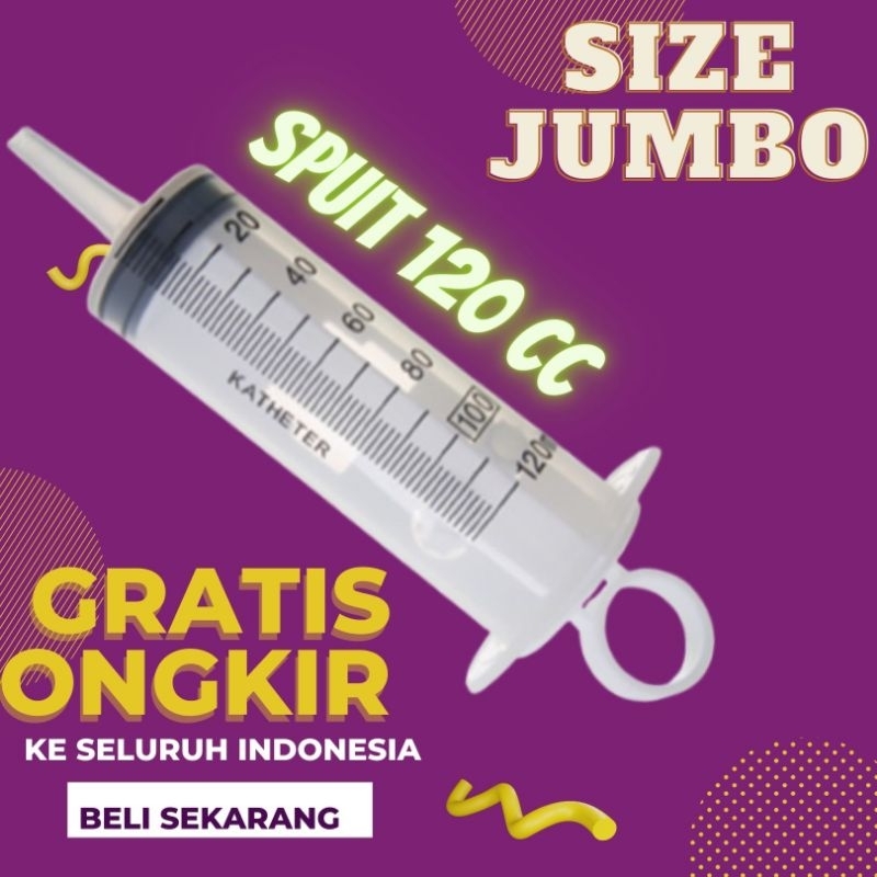 Jual Spuit Jumbo 120 cc | Multi Fungsi disposible syringe | Spuit ...