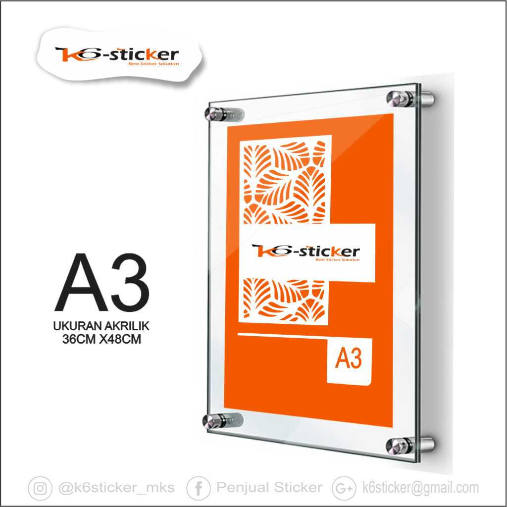 Jual FRAME FOTO AKRILIK / FRAME POSTER / BANNER / DISPLAY BANNER A3