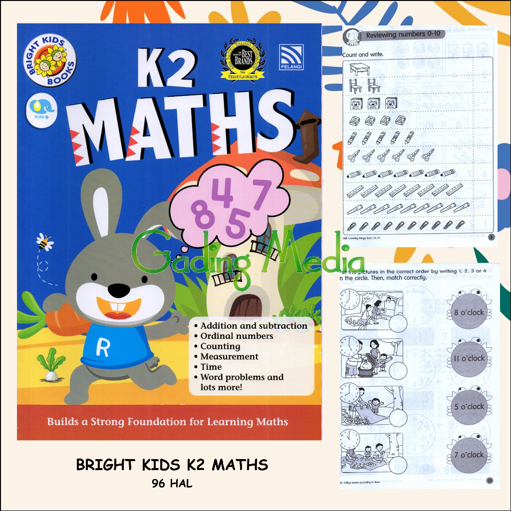 Jual BRIGHT KIDS BOOKS - KINDERGARTEN 2 MATHS (Buku Latihan Soal KB/TK ...