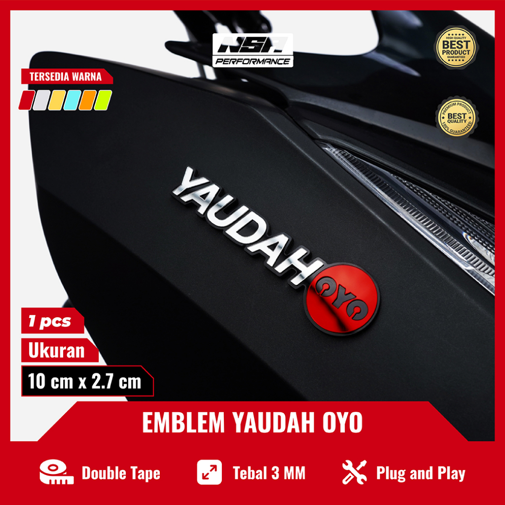 Jual Nsa Pcs Emblem Yaudah Oyo Bukan Stiker Ya Udah Oyo Sticker Keren