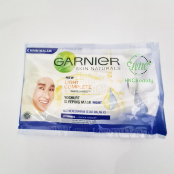 Jual GARNIER Light Complete Yoghurt Sleeping Mask Night Cream 7ml SACHET Exclusive Shopee
