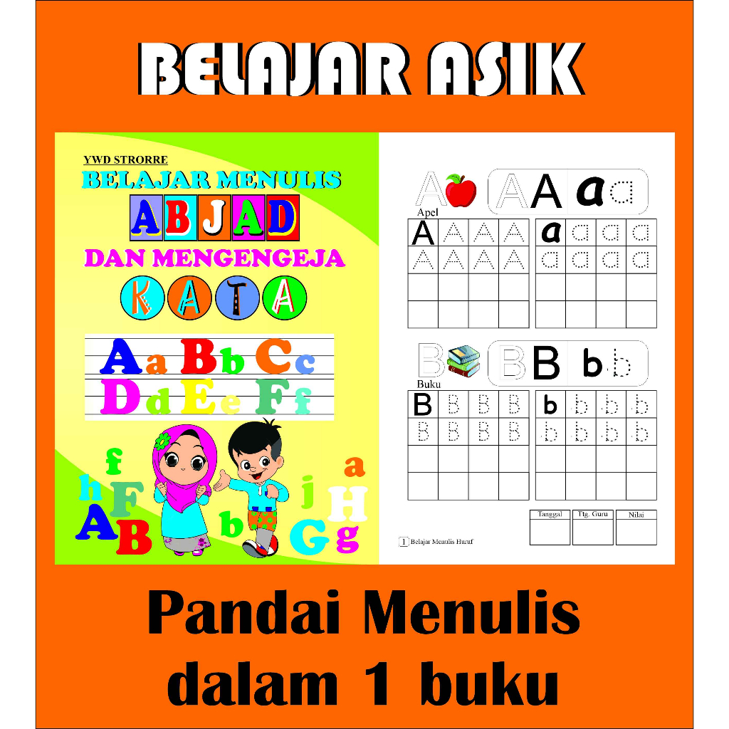 Jual BUKU MEMBACA MENULIS MENEBALI HURUF ANGKA BENTUK DAN MENGEJA