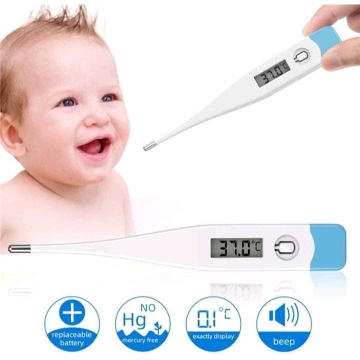 Jual TERMOMETER ALAT PENGUKUR SUHU BADAN baby bayi - TERMOMETER DIGITAL ...