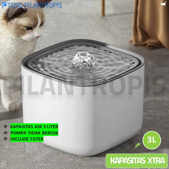 Jual Water Fountain Kucing 3L Dispenser Minum Kucing Otomatis Pet