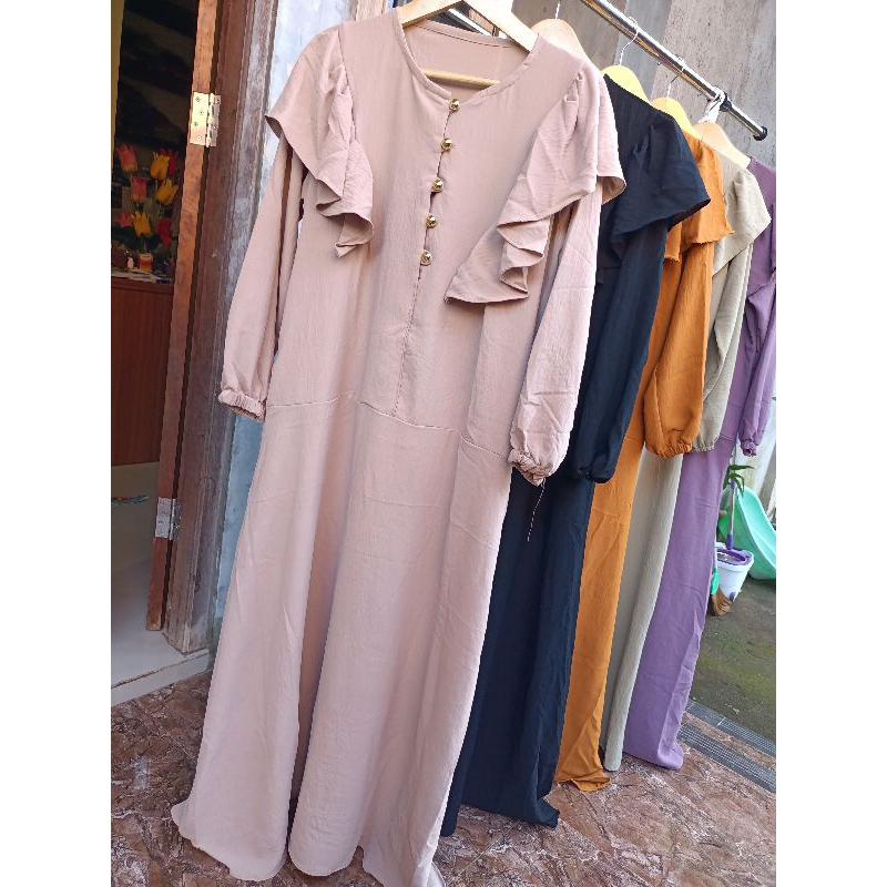 Jual Rania Maxy Dress (Warna Milo/Wood) | Shopee Indonesia