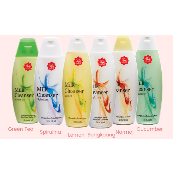 Jual VIVA Milk Cleanser original bengkoang spirulina 100ml / green tea