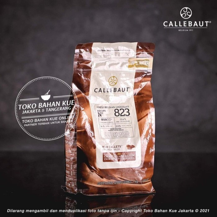 Jual Callebaut 823 MILK Chocolate Couverture 1kg Kemasan Asli 33,6% ...