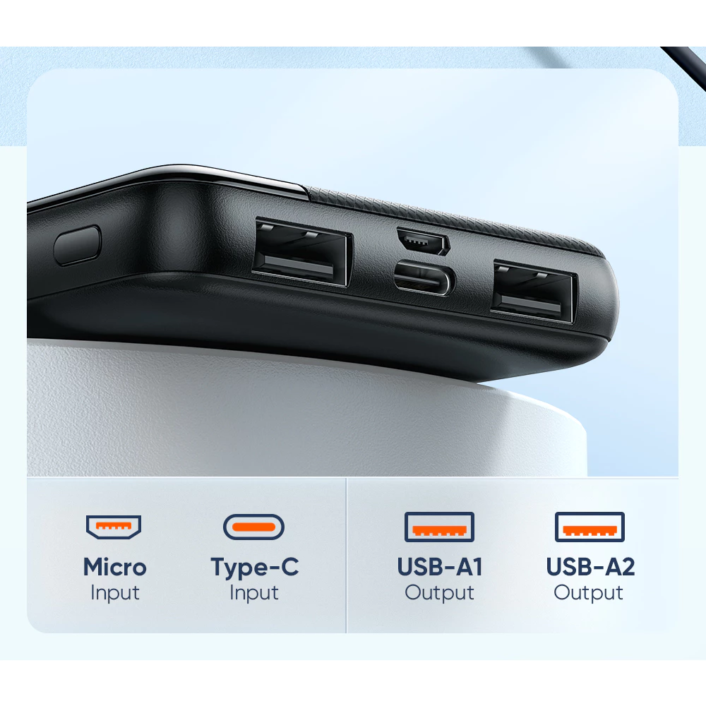 MCDODO PowerBank 10.000Mah Dual Output USB Slim Model Fast Charging MC-1360