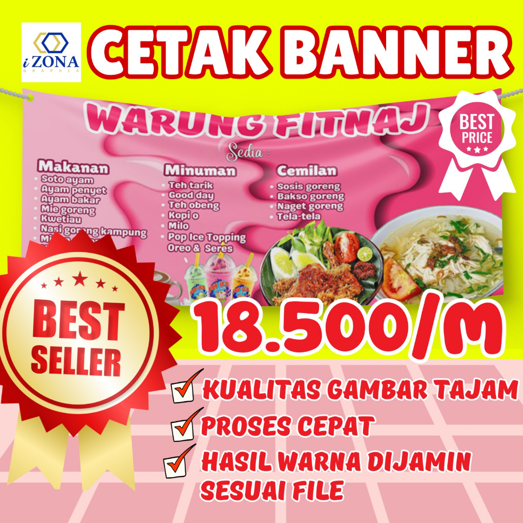 Jual Cetak Banner Spanduk Backdrop Free Desain Shopee Indonesia