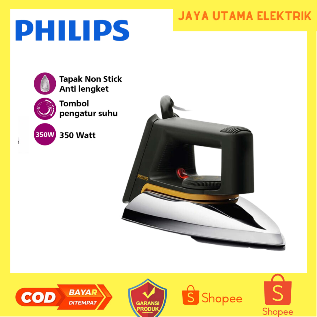 Jual Philips Setrika HD 1172 / HD1172 - Setrika Gosokan (Dry Iron ...