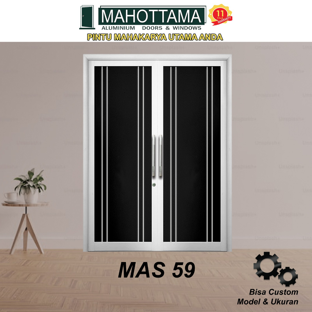 Jual Pintu Aluminium Rumah Utama Minimalis 174 x 215 Kupu Tarung Modern ...
