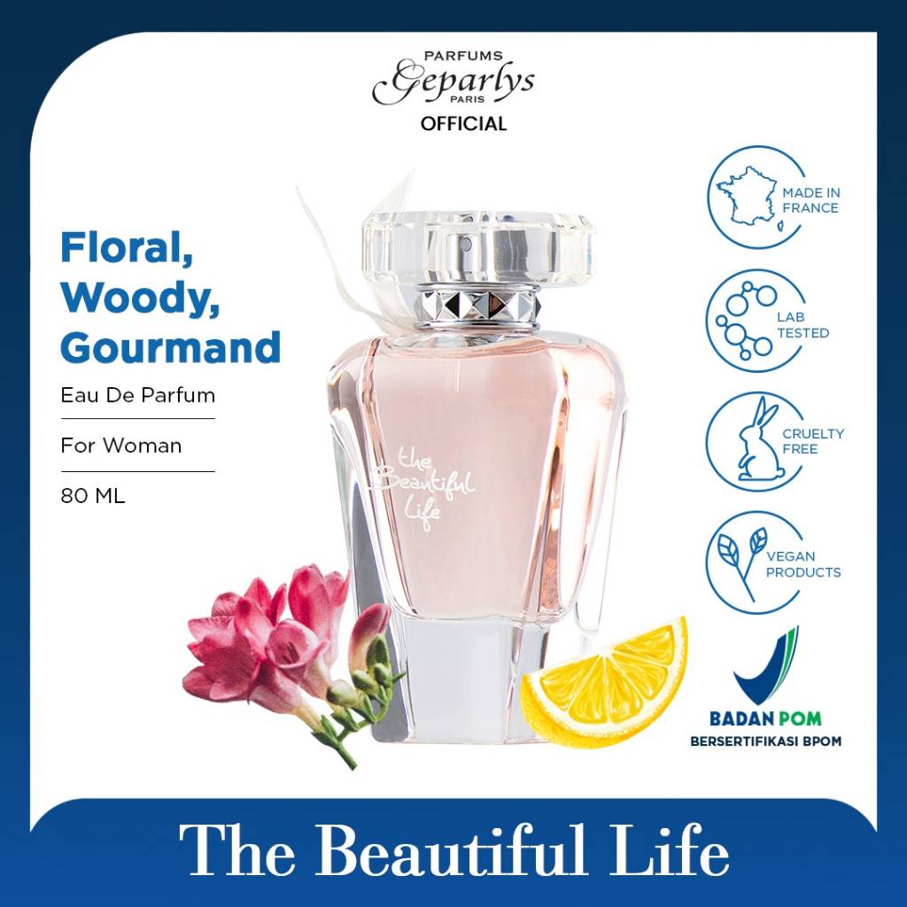 Jual GEPARLYS The Beautiful Life EDP 80 ML - Parfum Wanita Fresh ...