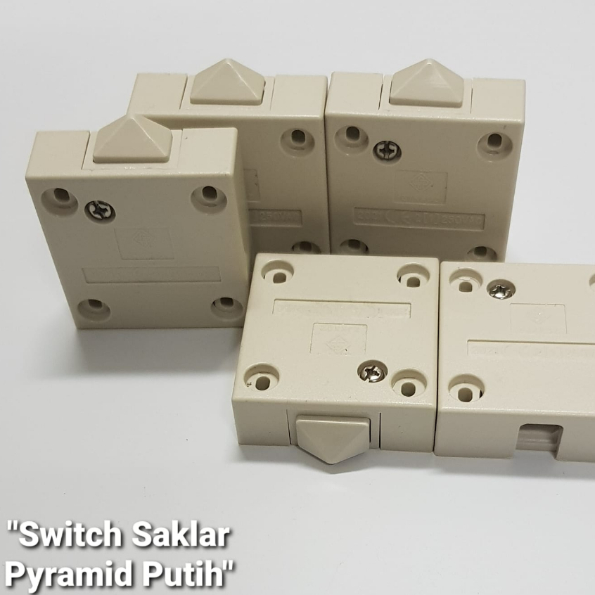 Jual Switch Saklar Lampu Pyramid Putih & Hitam Pintu Lemari Geser ...