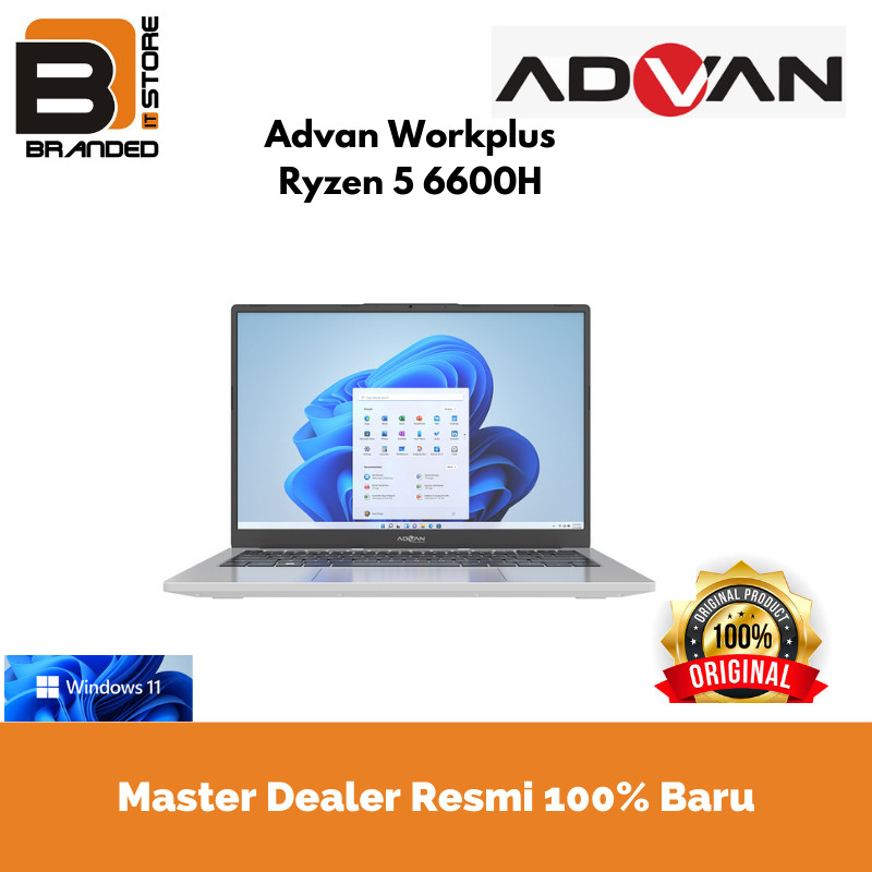 Jual Laptop Advan Workplus Ryzen 5 6600H 16GB 512SSD 14 FHD Win11 ORI ...