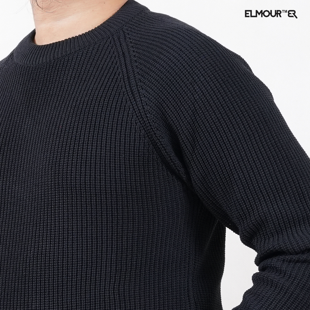 Jual Elmour Sweater Rajut Pria Tebal Crewneck Reglane | Shopee Indonesia