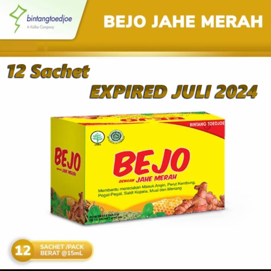 Jual BEJO Jahe Merah Sachet 1 Pack (12 Sachet) | Shopee Indonesia