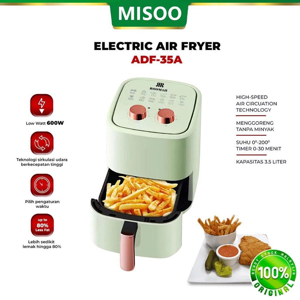 Jual 4L Electric Air Fryer 800 Watt Multifungsi Alat Penggoreng Udara ...