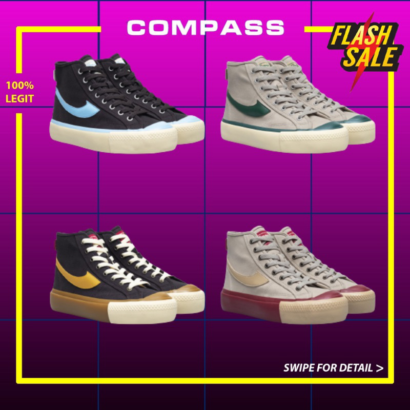 Jual [ORIGINAL] Compass Gazelle Hi Choco Ice / Wafer Green / Wafer ...