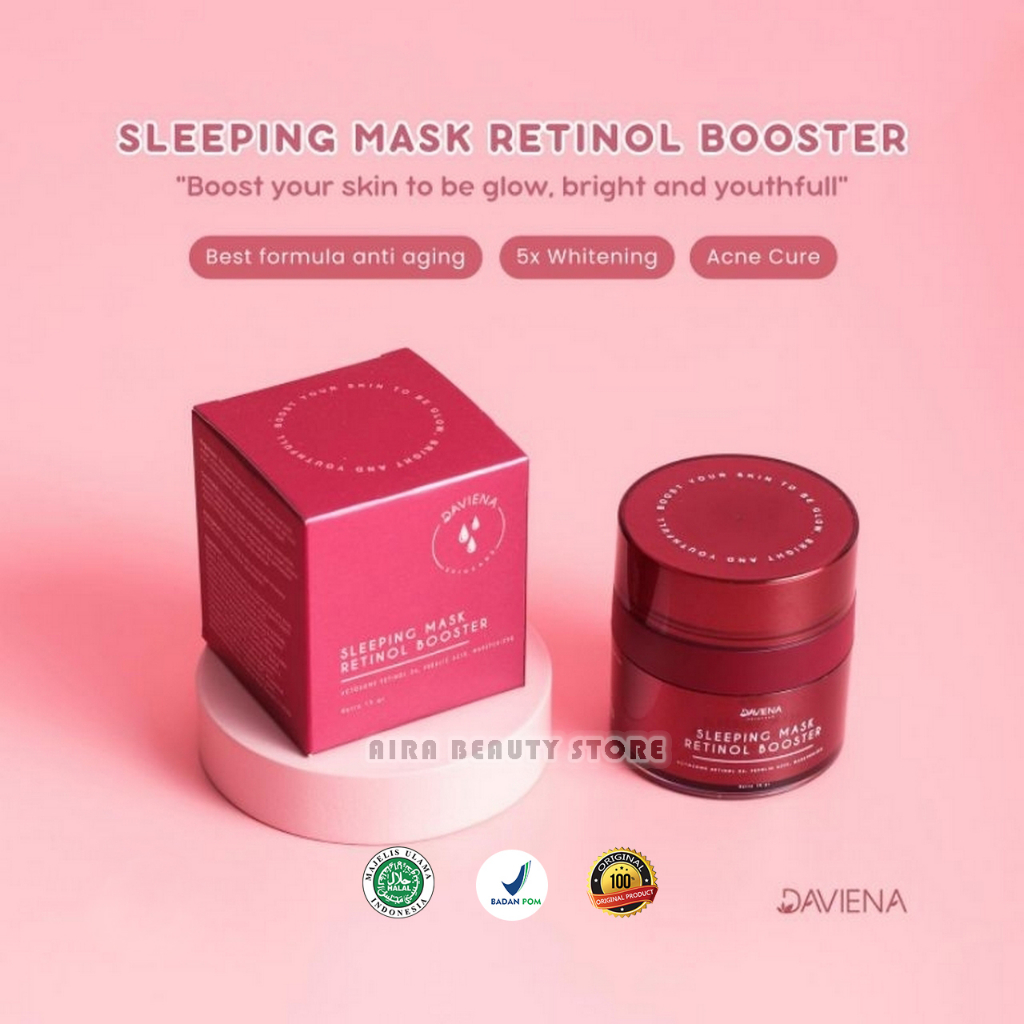 Jual SLEEPING MASK RETINOL BOOSTER ORIGINAL DAVIENA SKINCARE Shopee