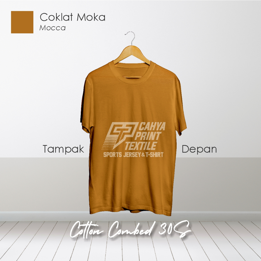 Jual Kaos Polos Lengan Pendek Cotton Combed 30s Warna Moka Shopee