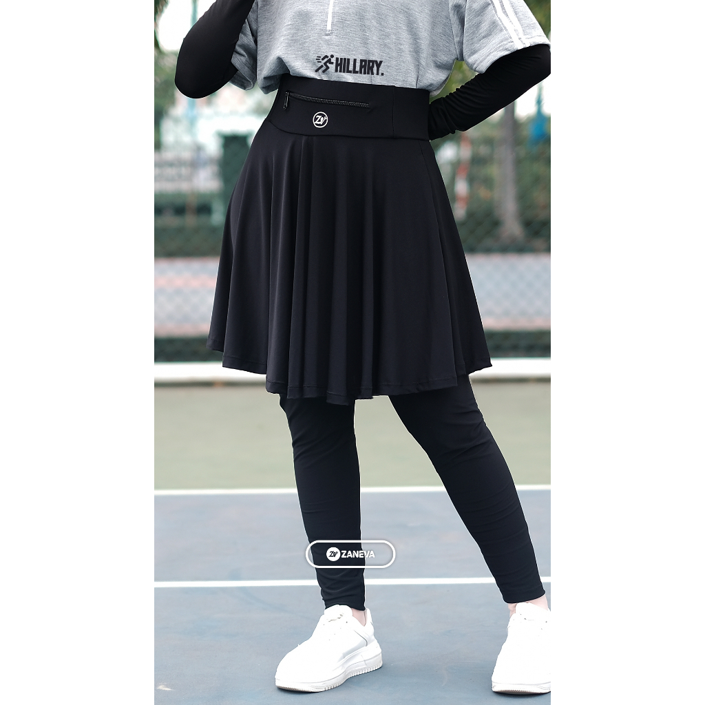 Jual Zaneva - Hillary Legging rok Saku pinggang | leging rok olahraga ...
