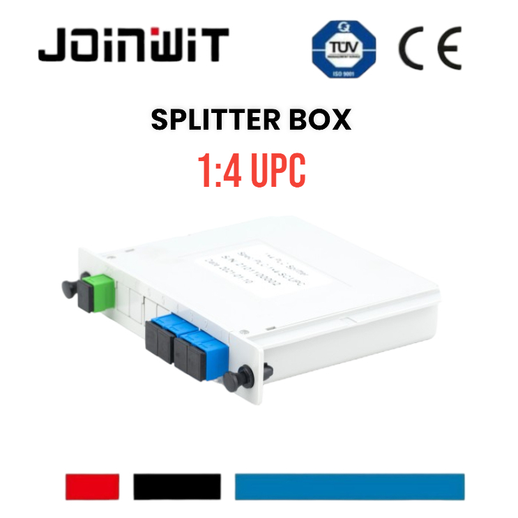 Jual PLC SPLITTER 1:4 BOX SC UPC pasif 1x4 sc upc kotak fiber optic fo ...