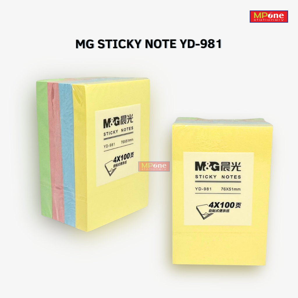 Jual Sticky Notes Polos Warna M G Stick Note Lembar Warna Pastel Shopee Indonesia