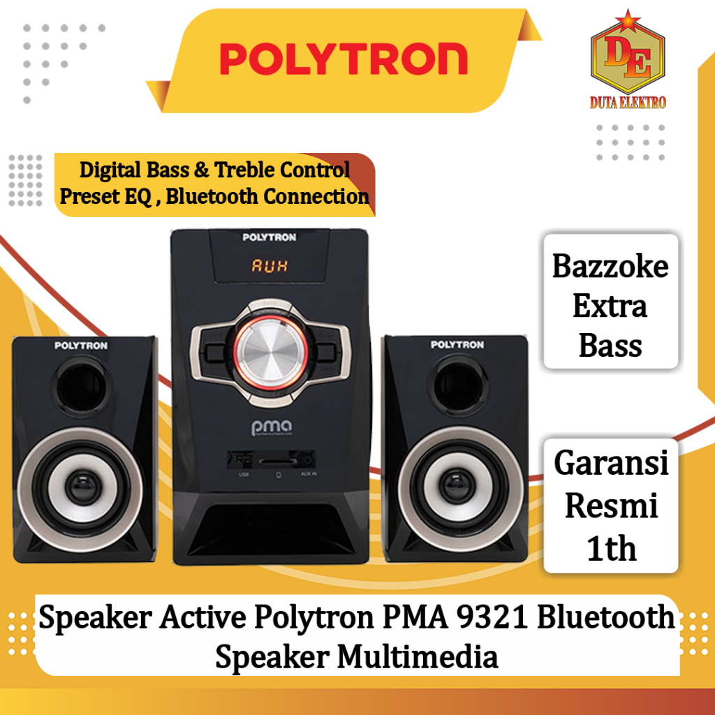 Jual Speaker Active Polytron PMA 9321 Bluetooth Speaker Multimedia ...