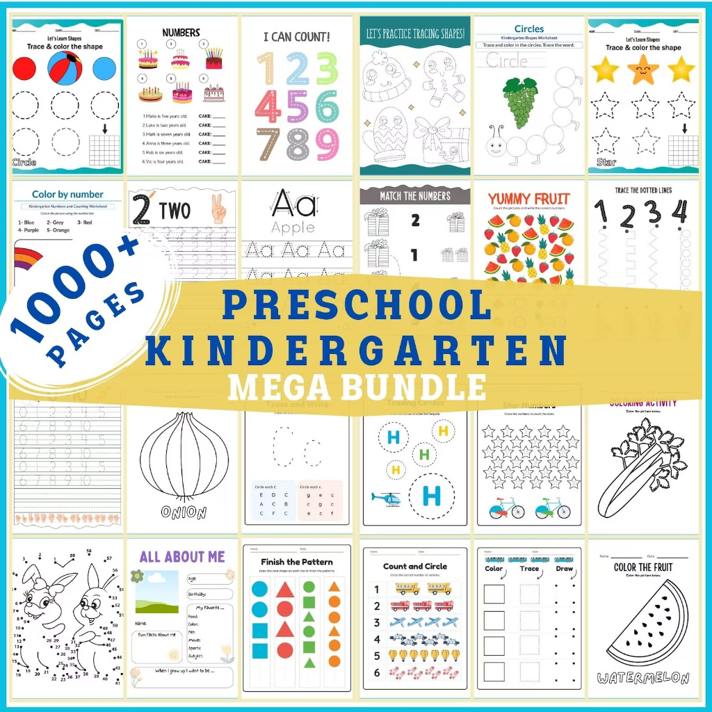 Jual 1000+ PRINTABLE WORKSHEET PRESCHOOL Lembar Kerja Anak Pra Sekolah ...