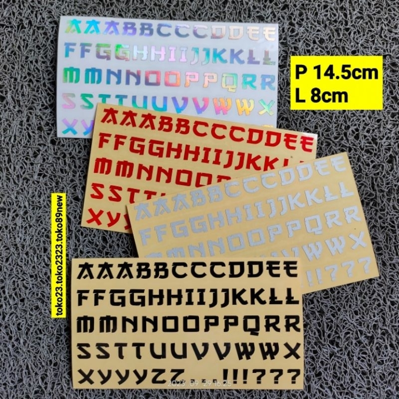 Jual stiker cutting motor stiker huruf jepang abc | Shopee Indonesia