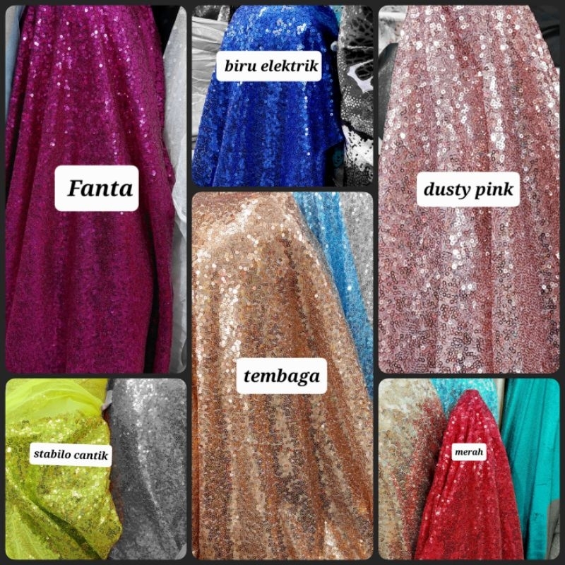 Jual Kain Tile Seribu Sejuta Payet Sekuin Sequin Spangle Tulle