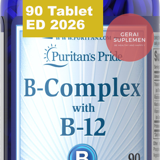 Jual Vitamin B COMPLEX With B12 - Puritans Pride Vit B Kompleks ...