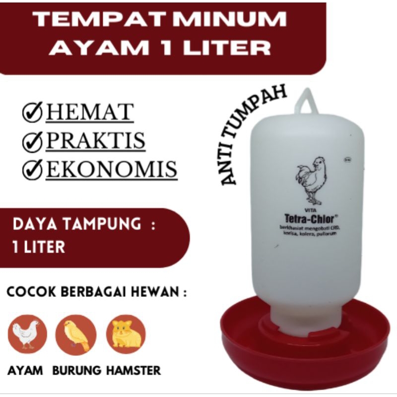Jual Tempat Minum Ayam Kapasitas 1 Liter Tma 1 Liter Shopee Indonesia 9018
