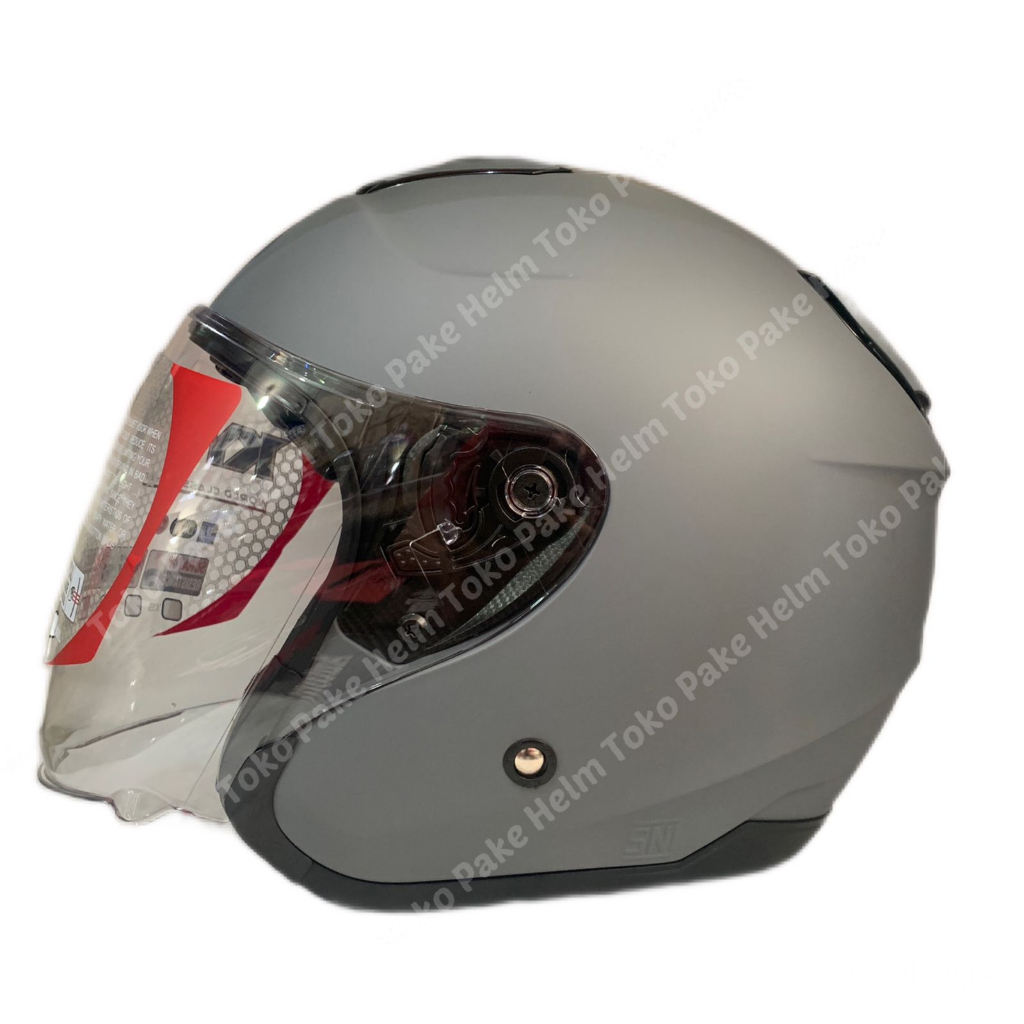 Jual Helm kyt kyoto original gorila grey doff abu half face Shopee