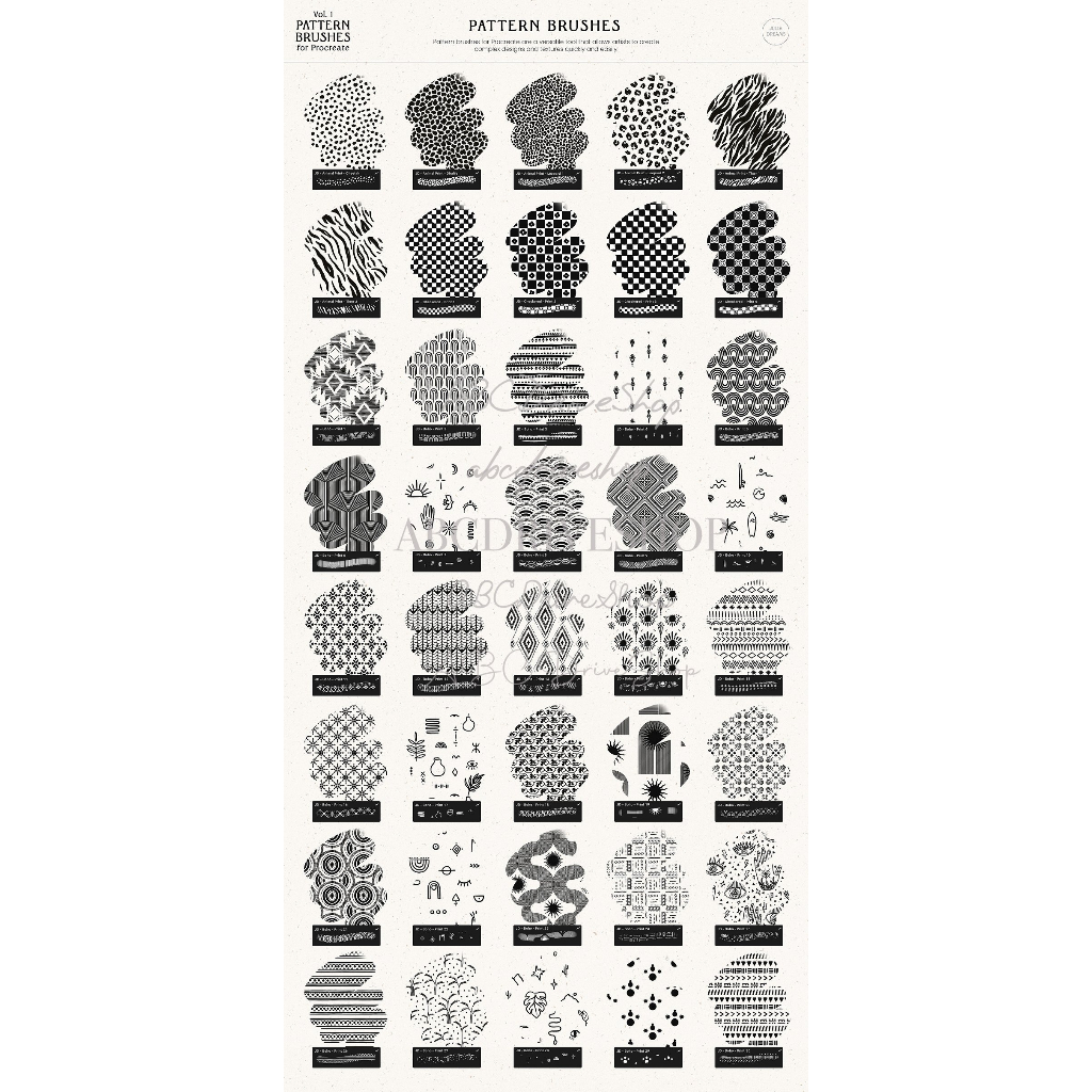Jual Procreate Brush - Pattern Brushes Vol 1 | Shopee Indonesia