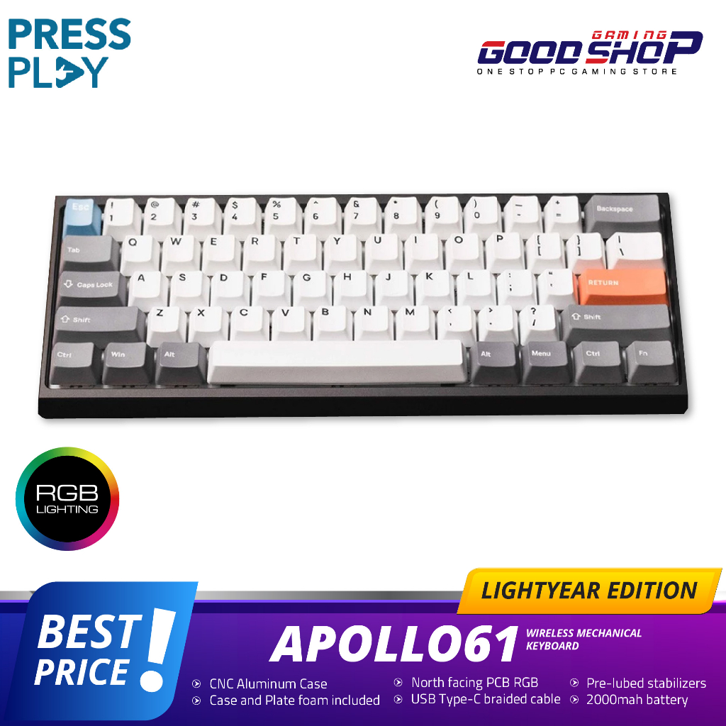 Jual APOLLO61 Lightyear Edition Wireless Aluminum Case Mechanical