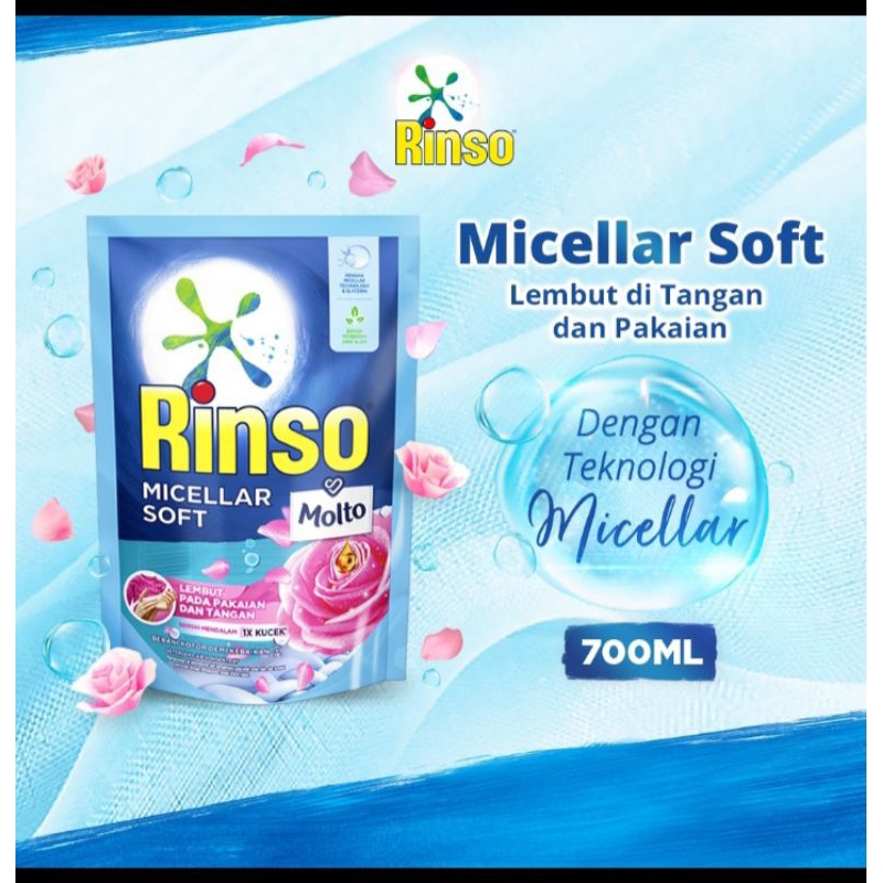 Jual RINSO Molto micellar soft@700ml | Shopee Indonesia