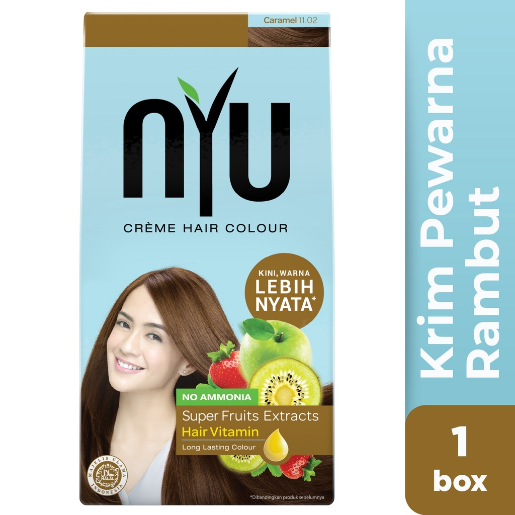 Jual NYU Creme Hair Colour Pewarna Rambut BOX / Cat Rambut Natural ...