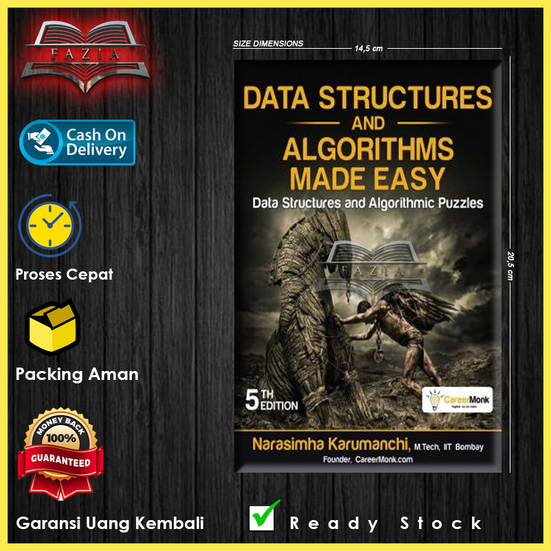 Jual Data Structures And Algorithms Made Easy 5th Edition | Shopee ...