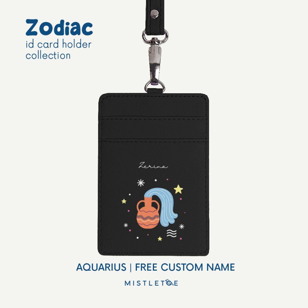 Jual zodiac custom id card holder lanyard name tag shopee indonesia