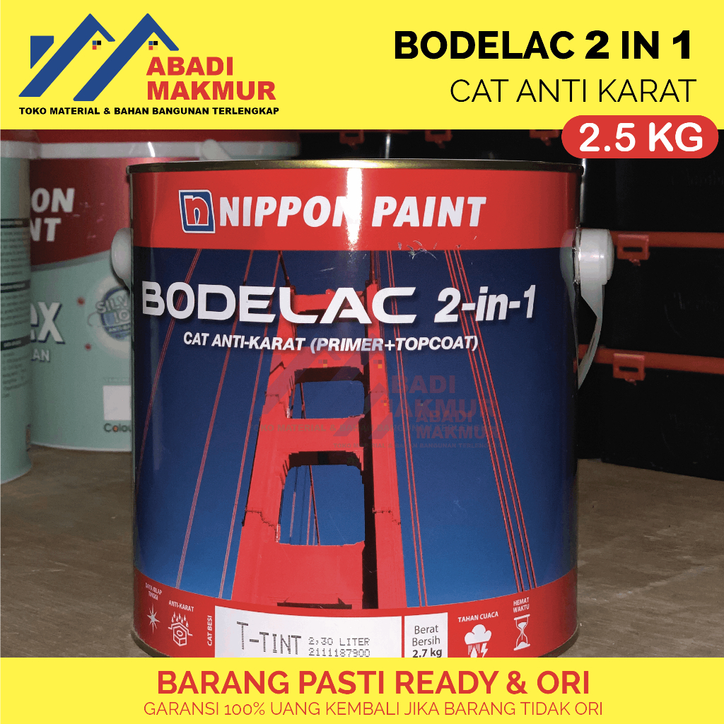 Jual Nippon Bodelac Gloss Cat Minyak Besi Kayu 2in1 Anti Karat 25 Kg Shopee Indonesia 1825