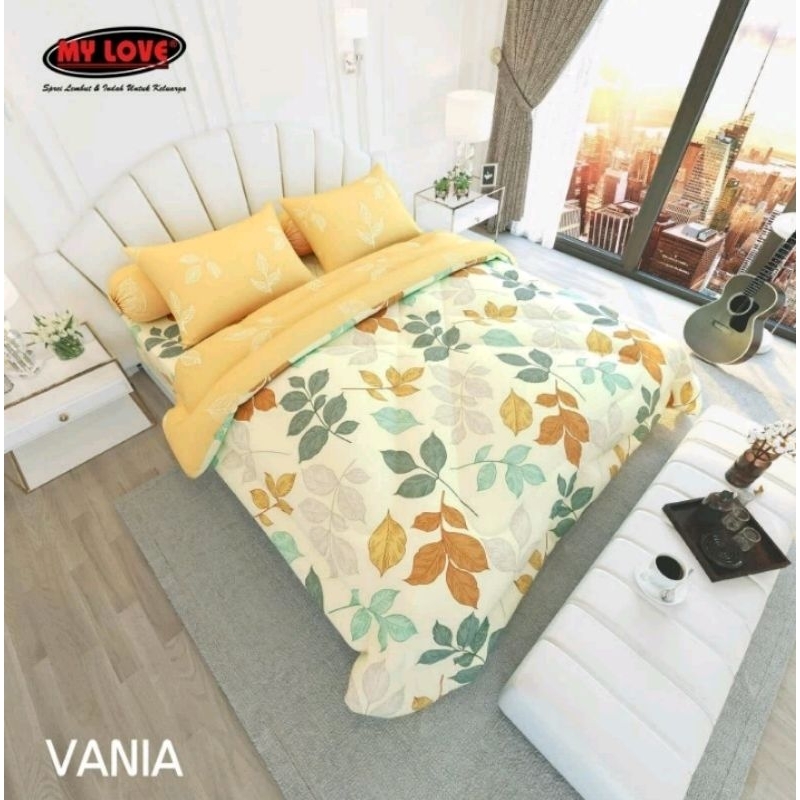 Jual Bedcover My Love 180x200 Plat / Bedcover My Love Uk King Size